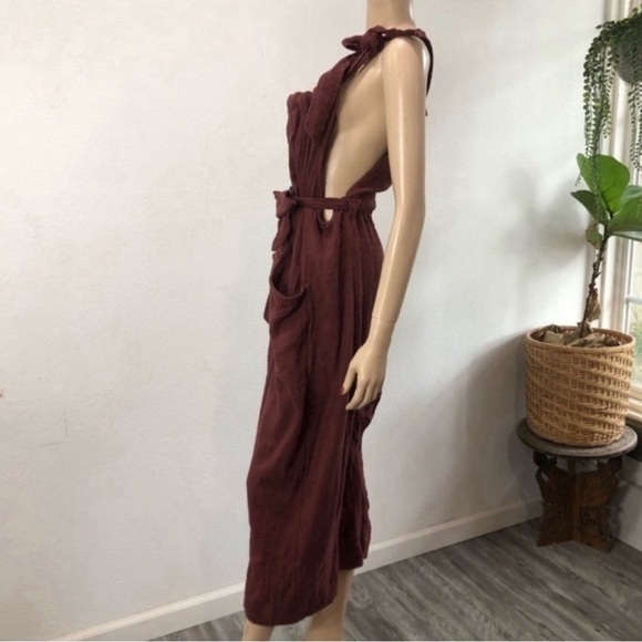 free people jumpsuit C rum raisin - Picture 1 of 16
